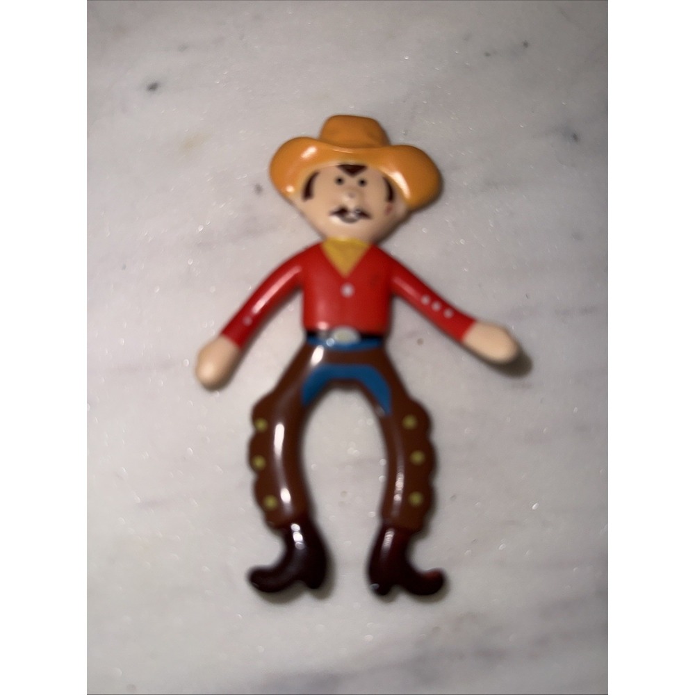 Oriental Trading Co. Bendable Rubber Cowboy Figure 4" Tall Cowboy Hat